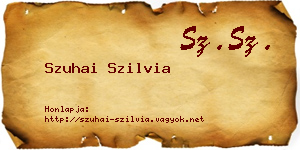 Szuhai Szilvia névjegykártya